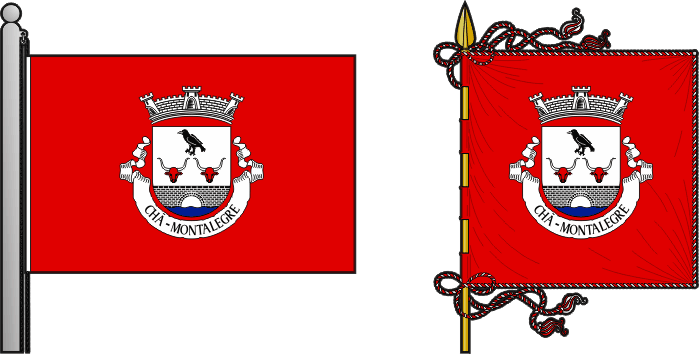 Bandeira e estandarte da freguesia de Chã - Chã civil parish, flag and banner