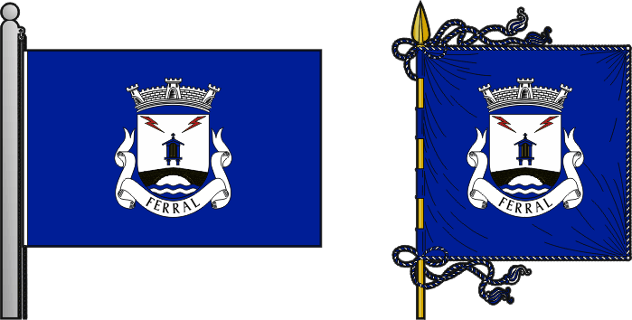 Bandeira e estandarte da freguesia de Ferral - Ferral civil parish, flag and banner