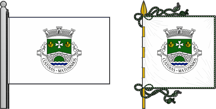 Bandeira e estandarte da antiga freguesia de Custóias - Custóias former civil parish, flag and banner