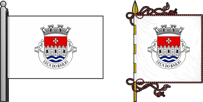 Bandeira e estandarte da antiga freguesia de Leça do Balio - Leça do Balio former civil parish, flag and banner