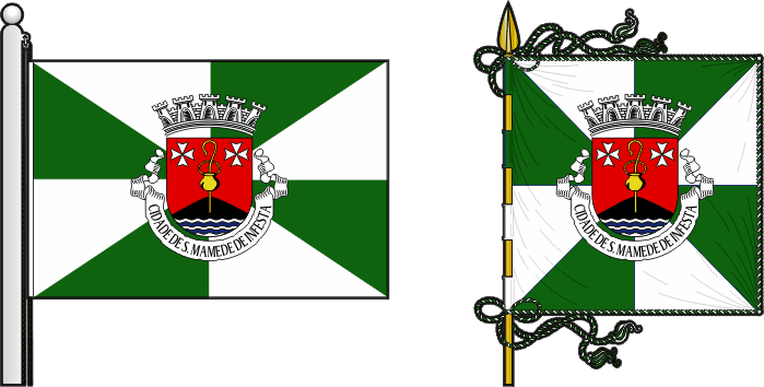 Bandeira e estandarte da antiga freguesia de São Mamede de Infesta - São Mamede de Infesta former civil parish, flag and banner