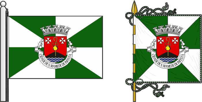 Bandeira e estandarte da antiga freguesia de São Mamede de Infesta - São Mamede de Infesta former civil parish, flag and banner