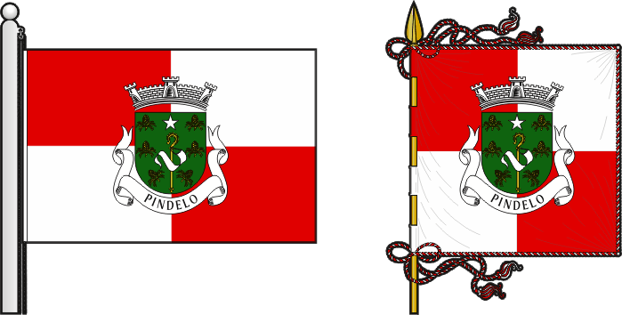Bandeira e estandarte da antiga freguesia de Pindelo - Pindelo former civil parish, flag and banner