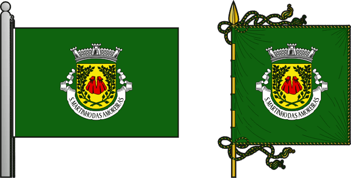 Bandeira e estandarte da freguesia de São Martinho das Amoreiras - São Martinho das Amoreiras civil parish, flag and banner Bandeira e estandarte da freguesia de São Martinho das Amoreiras - São Martinho das Amoreiras civil parish, flag and banner