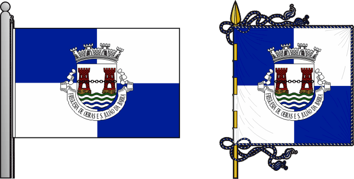 Bandeira e estandarte da antiga freguesia de Oeiras e São Julião da Barra - Oeiras and São Julião da Barra former civil parish, flag and banner Bandeira e estandarte da antiga freguesia de Oeiras e São Julião da Barra - Oeiras and São Julião da Barra former civil parish, flag and banner