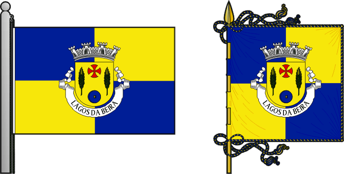 Bandeira e estandarte da antiga freguesia de Lagos da Beira - Lagos da Beira former civil parish, flag and banner Bandeira e estandarte da antiga freguesia de Lagos da Beira - Lagos da Beira former civil parish, flag and banner