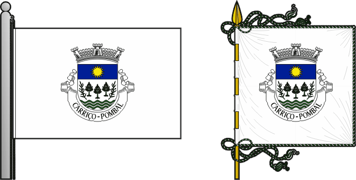 Bandeira e estandarte da freguesia de Carriço - Carriço civil parish, flag and banner