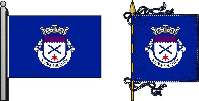 Bandeira e estandarte da antiga freguesia de São Simão de Litém - São Simão de Litém former civil parish, flag and banner