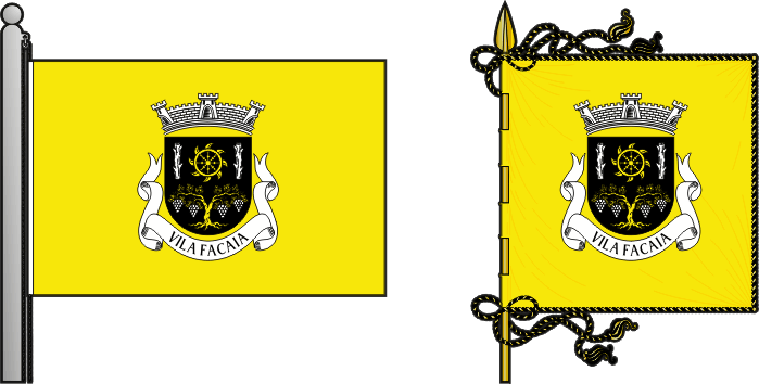 Bandeira e estandarte da freguesia de Vila Facaia - Vila Facaia civil parish, flag and banner