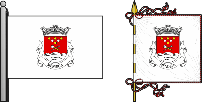 Bandeira e estandarte da antiga freguesia de Mendiga - Mendiga former civil parish, flag and banner