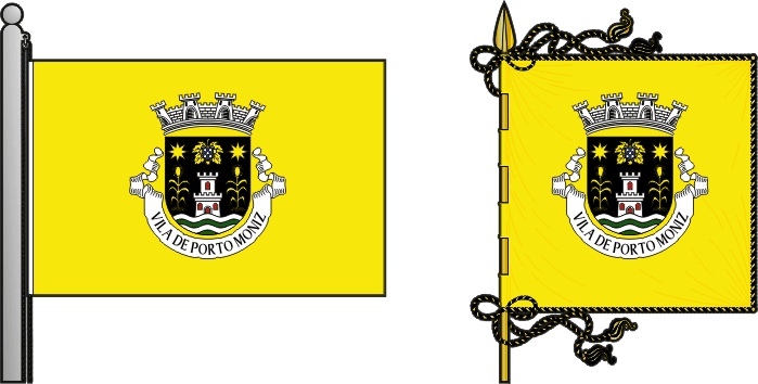 Bandeira e estandarte do município de Porto Moniz - Porto Moniz Municipality flag and banner