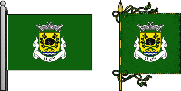 Bandeira e estandarte da antiga freguesia de Luzim - Luzim former civil parish, flag and banner