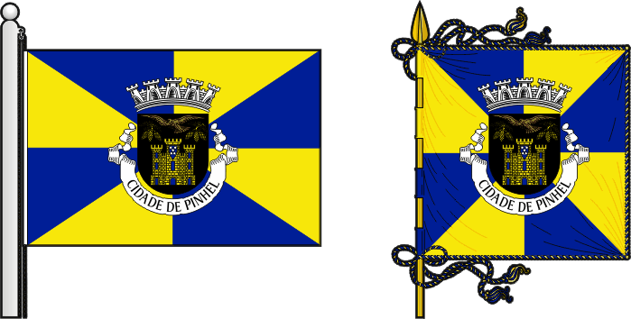Bandeira e estandarte do município de Pinhel - Pinhel Municipality flag and banner Bandeira e estandarte do município de Pinhel - Pinhel Municipality flag and banner