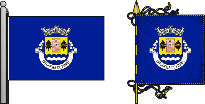 Bandeira e estandarte da freguesia de Pinhel - Pinhel civil parish, flag and banner Bandeira e estandarte da freguesia de Pinhel - Pinhel civil parish, flag and banner