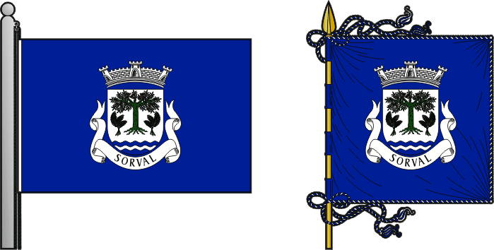 Bandeira e estandarte da antiga freguesia de Sorval - Sorval former civil parish, flag and banner