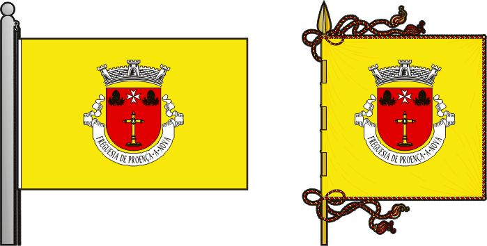 Bandeira e estandarte da antiga freguesia de Proença-a-Nova - Proença-a-Nova former civil parish, flag and banner