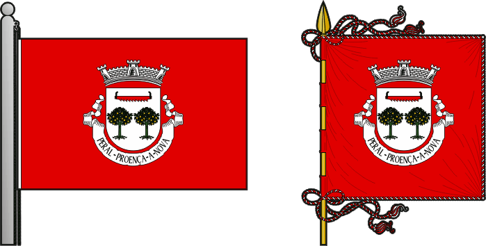 Bandeira e estandarte da antiga freguesia de Peral - Peral former civil parish, flag and banner