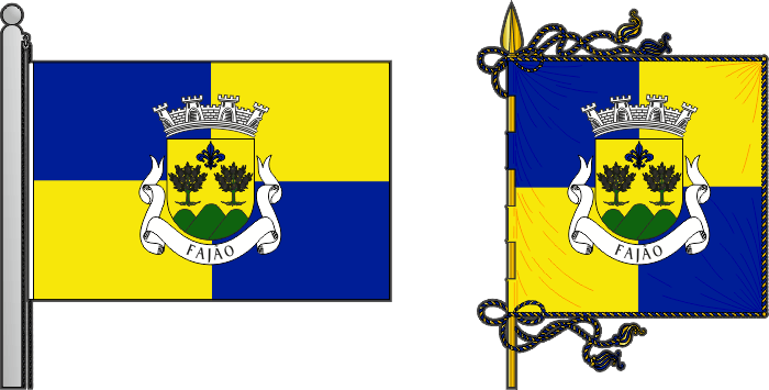 Bandeira e estandarte da antiga freguesia de Fajão - Fajão former civil parish, flag and banner Bandeira e estandarte da antiga freguesia de Fajão - Fajão former civil parish, flag and banner