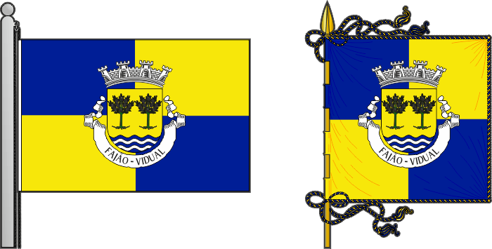Bandeira e estandarte da Freguesia de Fajão-Vidual - Fajão-Vidual civil parish, flag and banner Bandeira e estandarte da Freguesia de Fajão-Vidual - Fajão-Vidual civil parish, flag and banner