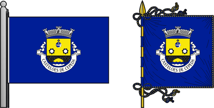 Bandeira e estandarte da antiga freguesia de Castelões de Cepeda - Castelões de Cepeda former civil parish, flag and banner Bandeira e estandarte da antiga freguesia de Castelões de Cepeda - Castelões de Cepeda former civil parish, flag and banner