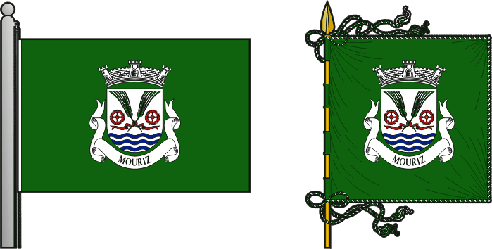 Bandeira e estandarte da antiga freguesia de Mouriz - Mouriz former civil parish, flag and banner