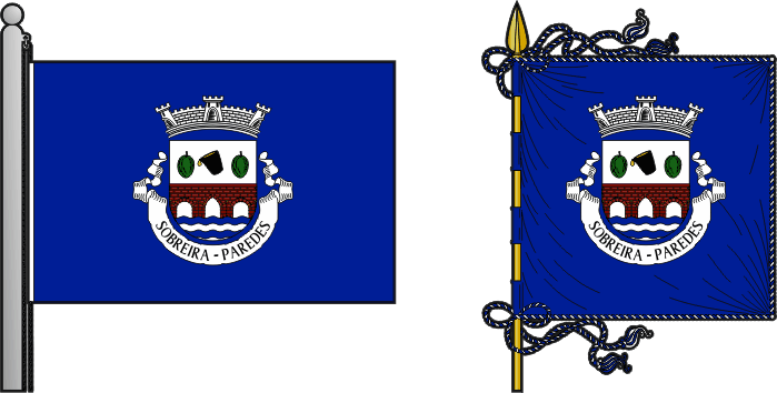 Bandeira e estandarte da freguesia de Sobreira - Sobreira civil parish, flag and banner