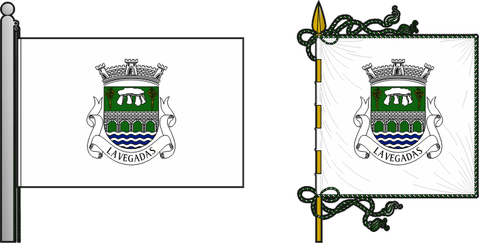 Bandeira e estandarte da freguesia de Lavegadas - Lavegadas civil parish, flag and banner