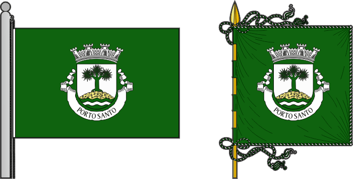 Bandeira e estandarte do Município do Porto Santo - Porto Santo municipal flag and banner