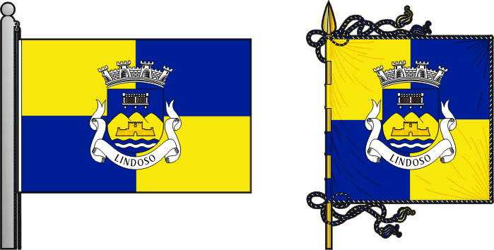 Bandeira e estandarte da freguesia de Lindoso - Lindoso civil parish, flag and banner Bandeira e estandarte da freguesia de Lindoso - Lindoso civil parish, flag and banner
