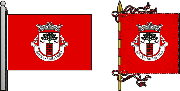 Bandeira e estandarte da freguesia de Nogueira - Nogueira civil parish, flag and banner Bandeira e estandarte da freguesia de Nogueira - Nogueira civil parish, flag and banner