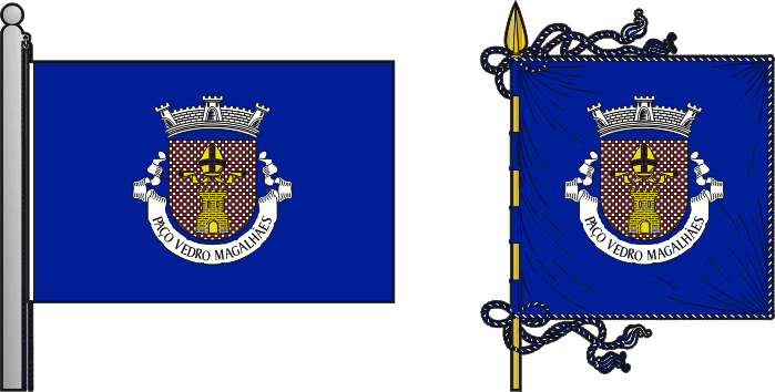 Bandeira e estandarte da antiga freguesia de Paço Vedro de Magalhães - Paço Vedro de Magalhães former civil parish, flag and banner Bandeira e estandarte da antiga freguesia de Paço Vedro de Magalhães - Paço Vedro de Magalhães former civil parish, flag and banner