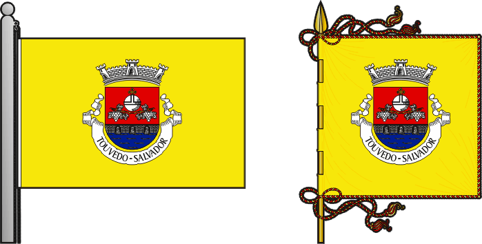 Bandeira e estandarte da antiga freguesia de Vila Nova de Muía - Vila Nova de Muía former civil parish, flag and banner