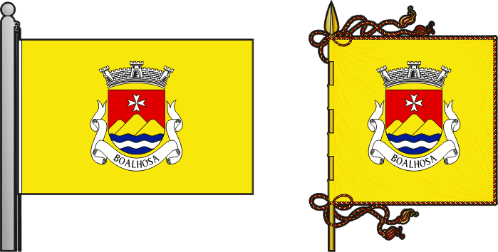 Bandeira e estandarte da freguesia de Boalhosa - Boalhosa civil parish, flag and banner