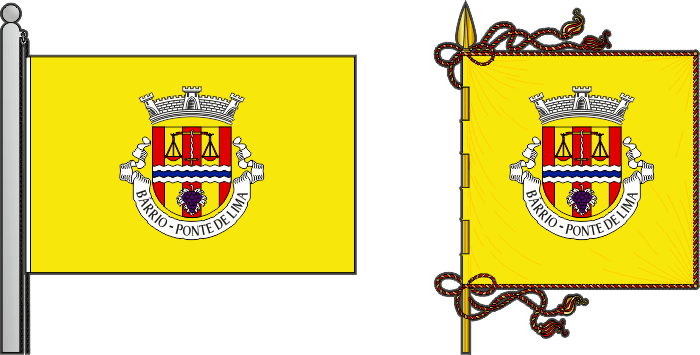 Bandeira e estandarte da antiga freguesia de Bárrio - Bárrio former civil parish, flag and banner