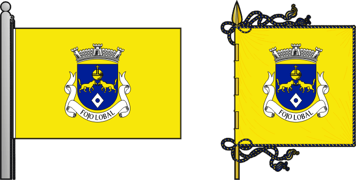 Bandeira e estandarte da antiga freguesia de Fojo Lobal - Fojo Lobal former civil parish, flag and banner