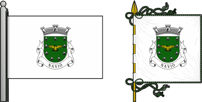 Bandeira e estandarte da antiga freguesia de Navió - Navió former civil parish, flag and banner