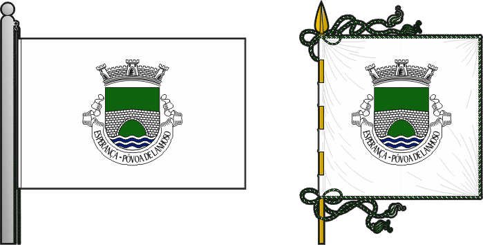 Bandeira e estandarte da antiga freguesia de Esperança - Esperança former civil parish, flag and banner