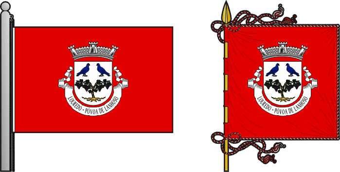 Bandeira e estandarte da antiga freguesia de Louredo - Louredo former civil parish, flag and banner