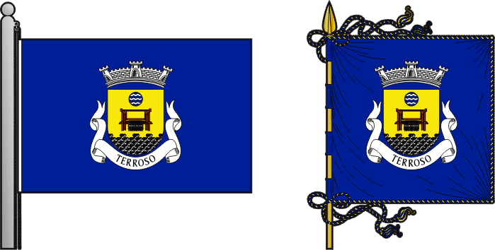 Bandeira e estandarte da antiga freguesia de Terroso - Terroso former civil parish, flag and banner