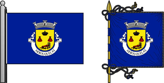 Bandeira e estandarte da freguesia de Arrouquelas - Arrouquelas civil parish, flag and banner Bandeira e estandarte da freguesia de Arrouquelas - Arrouquelas civil parish, flag and banner
