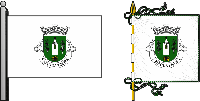 Bandeira e estandarte da antiga freguesia de São João da Ribeira - São João da Ribeira former civil parish, flag and banner Bandeira e estandarte da antiga freguesia de São João da Ribeira - São João da Ribeira former civil parish, flag and banner