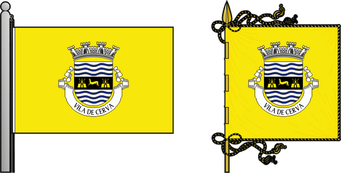 Bandeira e estandarte da antiga freguesia de Cerva - Cerva former civil parish, flag and banner