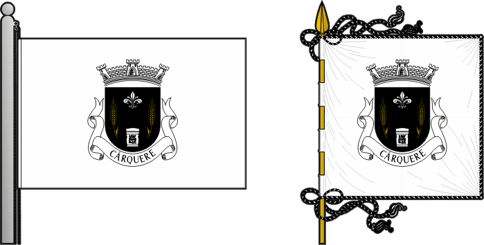 Bandeira e estandarte da freguesia de Cárquere - Cárquere civil parish, flag and banner Bandeira e estandarte da freguesia de Cárquere - Cárquere civil parish, flag and banner