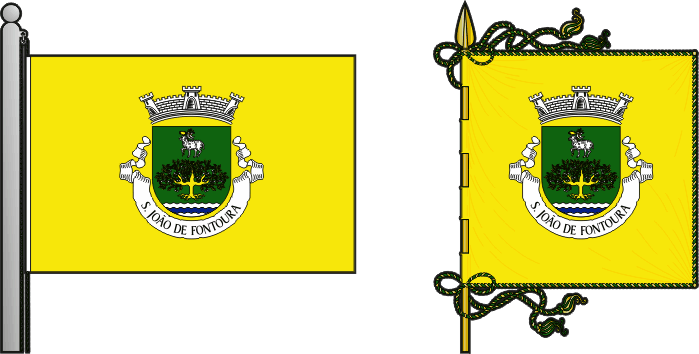 Bandeira e estandarte da freguesia de São João Baptista - São João Baptista civil parish, flag and banner Bandeira e estandarte da freguesia de São João Baptista - São João Baptista civil parish, flag and banner