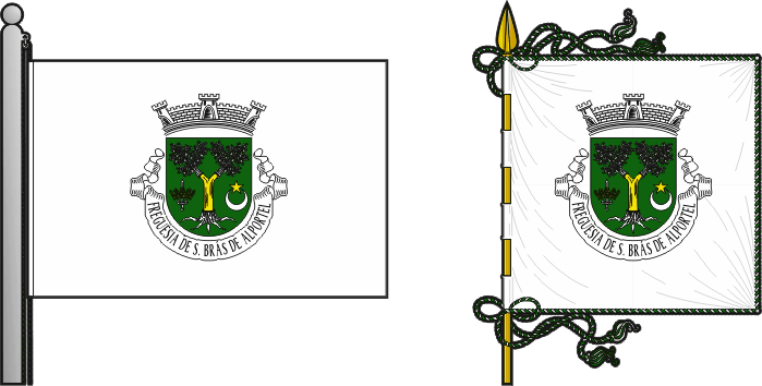 Bandeira e estandarte da freguesia de São Brás de Alportel - São Brás de Alportel civil parish, flag and banner Bandeira e estandarte da freguesia de São Brás de Alportel - São Brás de Alportel civil parish, flag and banner