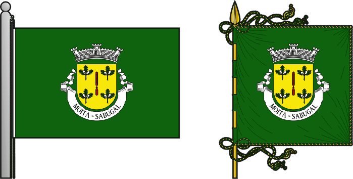 Bandeira e estandarte da antiga freguesia de Moita - Moita former civil parish, flag and banner
