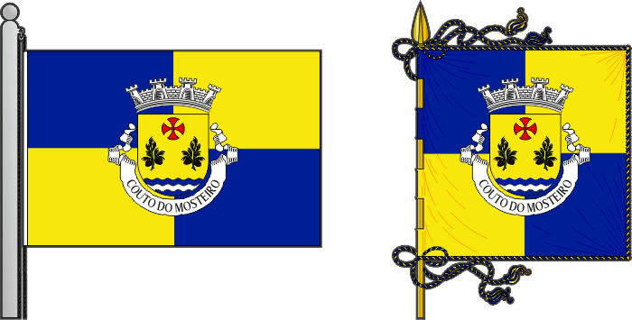 Bandeira e estandarte da antiga freguesia de Couto do Mosteiro - Couto do Mosteiro former civil parish, flag and banner
