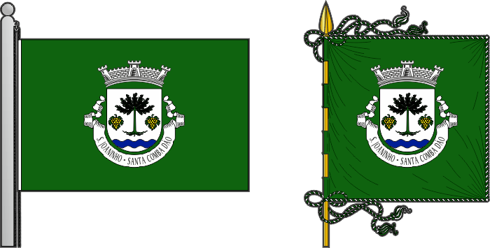 Bandeira e estandarte da freguesia de São Joaninho - São Joaninho civil parish, flag and banner