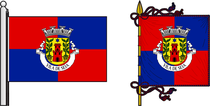 Bandeira e estandarte do Município de Seia - Seia municipal flag and banner Bandeira e estandarte do Município de Seia - Seia municipal flag and banner