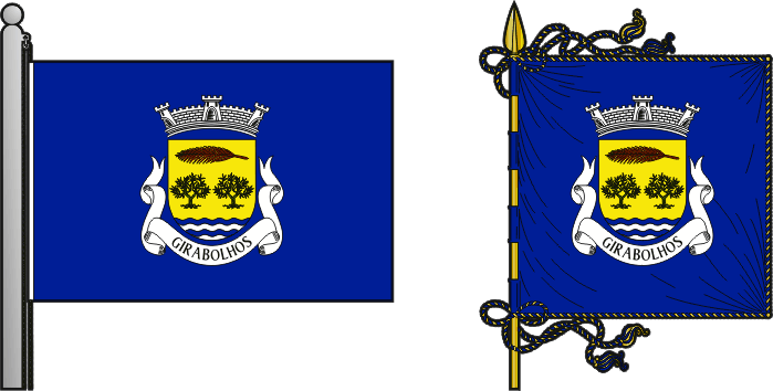 Bandeira e estandarte da freguesia de Girabolhos - Girabolhos civil parish, flag and banner Bandeira e estandarte da freguesia de Girabolhos - Girabolhos civil parish, flag and banner
